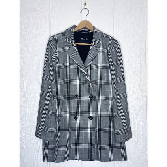 MADEWELL Caldwell Double-Breasted Blazer in Plaid US MEDIUM - Picture 4 of 11